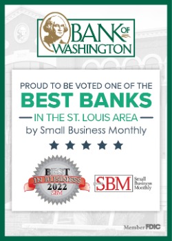 Bank of Washington - proud to be voted one of the best banks in the St. Louis area by small business monthly
